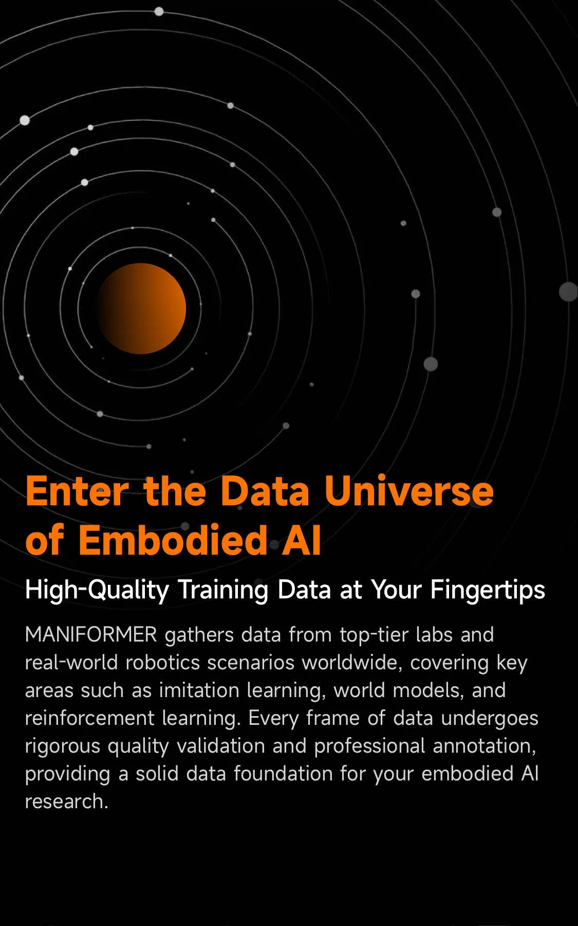 Maniformer data marketplace mobile banner